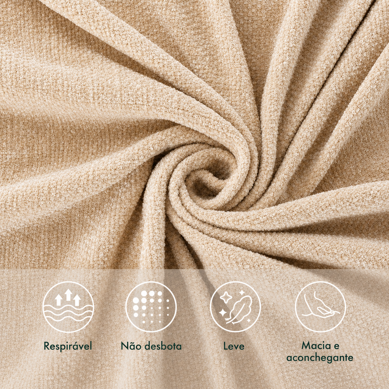 Manta Chenille com Franjas e Borlas - Decorativa sofá e cama