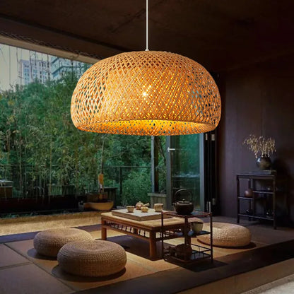 Luminária de Bambu Decoração Relaxante para Ambientes