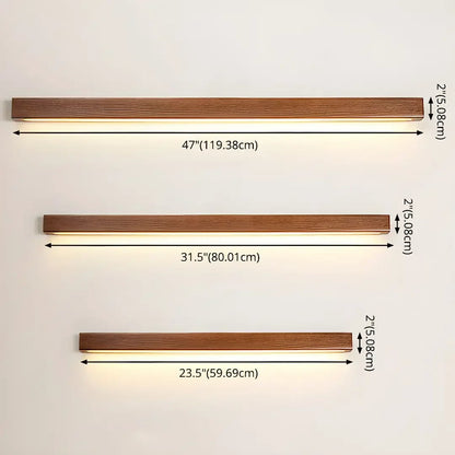 Luminária de Parede Ripas de Madeira Estilo Japonês - Design Minimalista para Sala, Quarto, Corredor e Hall