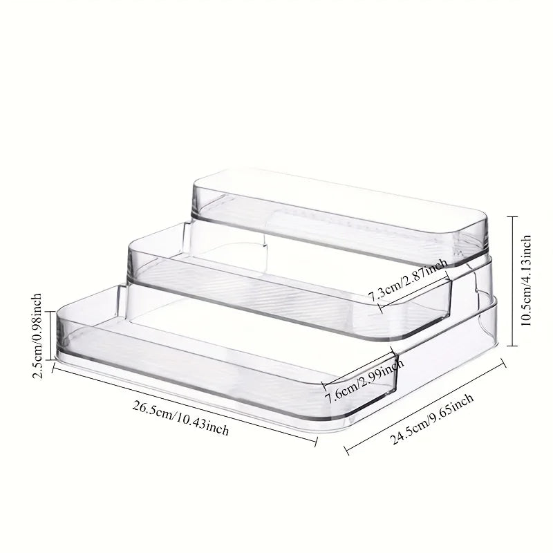 Perfume storage box-Cosmetic storage box, sturdy transparent rack, suitable for kitchen and bathroom countertop cabinet storage
