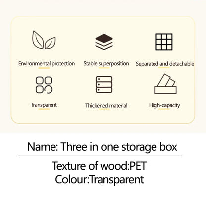 Acrylic Underwear Storage Box, Transparent, Dust-proof with Cover, Bedroom Storage, Bra, Socks Compartment, Storage Artifact