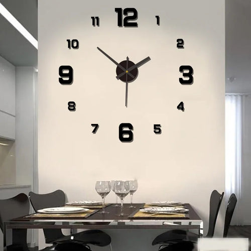 Relógio de Parede 3D | Decoração Silenciosa para Sala e Escritório
