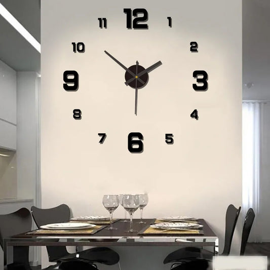 Relógio de Parede 3D | Decoração Silenciosa para Sala e Escritório