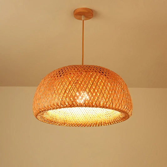 Luminária de Bambu Decoração Relaxante para Ambientes