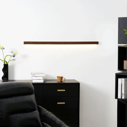 Luminária de Parede Ripas de Madeira Estilo Japonês - Design Minimalista para Sala, Quarto, Corredor e Hall