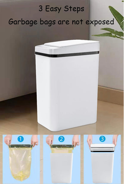 Lixeira Sensor Touch | 12L Automática com Tampa para Cozinha e Banheiro
