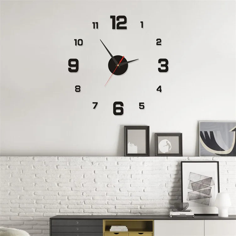 Relógio de Parede 3D | Decoração Silenciosa para Sala e Escritório