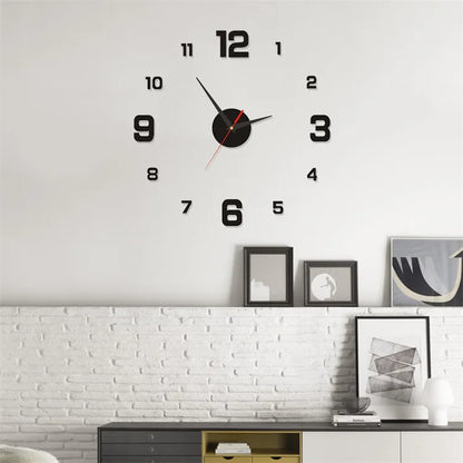 Relógio de Parede 3D | Decoração Silenciosa para Sala e Escritório