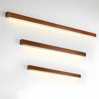 Luminária de Parede Ripas de Madeira Estilo Japonês - Design Minimalista para Sala, Quarto, Corredor e Hall