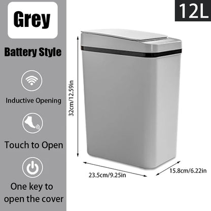 Lixeira Sensor Touch | 12L Automática com Tampa para Cozinha e Banheiro