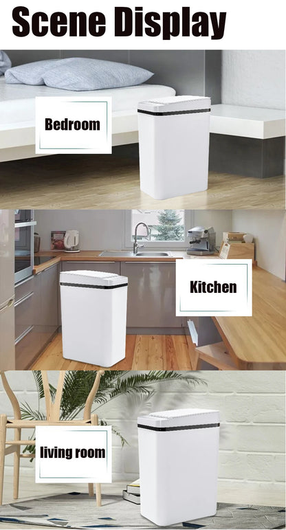 Lixeira Sensor Touch | 12L Automática com Tampa para Cozinha e Banheiro