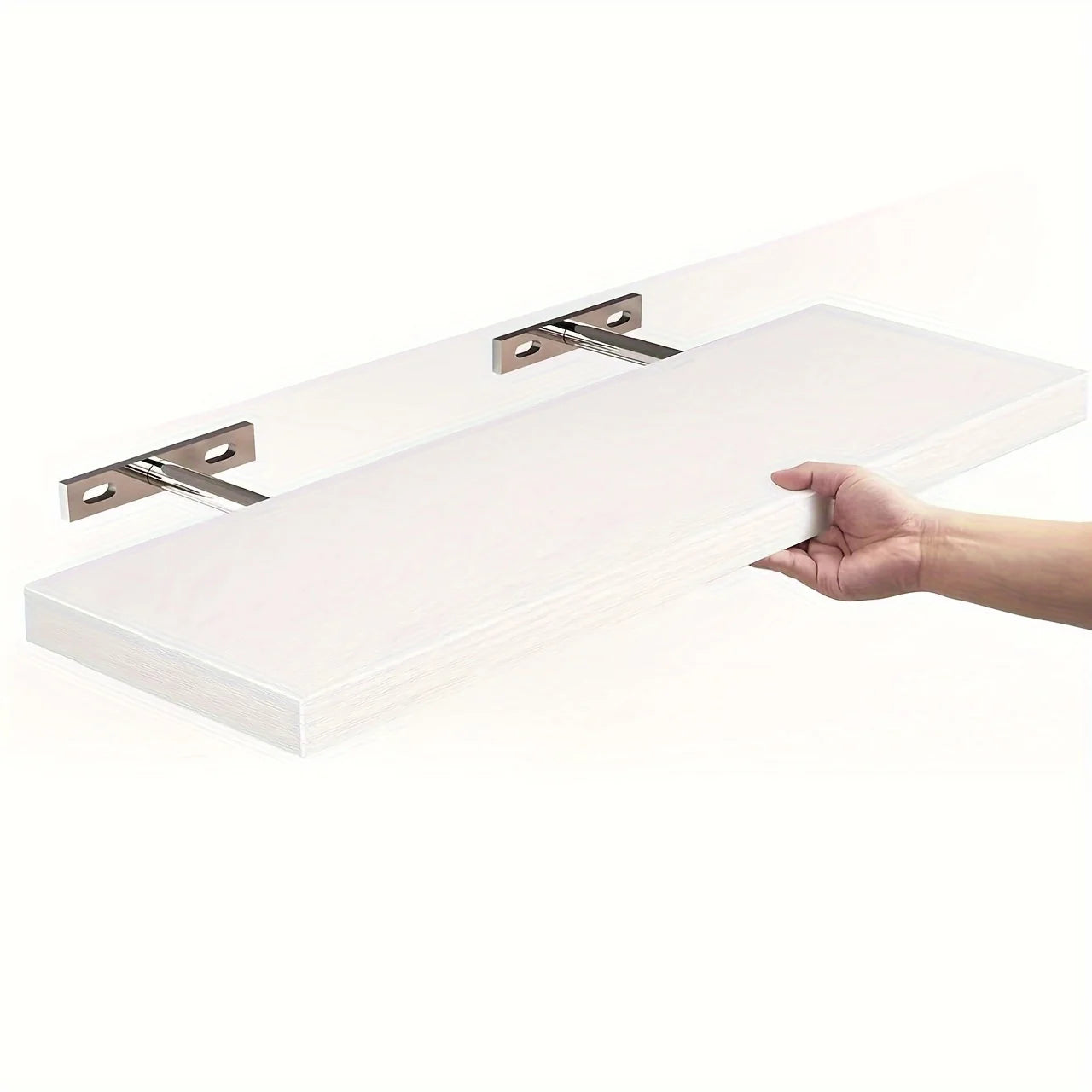 Prateleira de Madeira Maciça para Parede | Design Horizontal Minimalista para Sala e Quarto