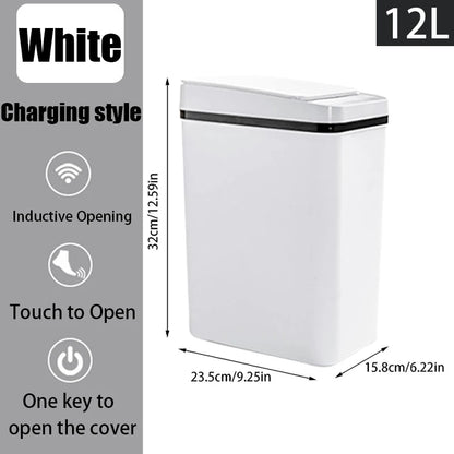 Lixeira Sensor Touch | 12L Automática com Tampa para Cozinha e Banheiro