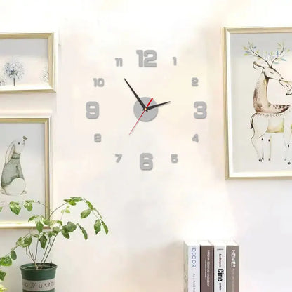 Relógio de Parede 3D | Decoração Silenciosa para Sala e Escritório