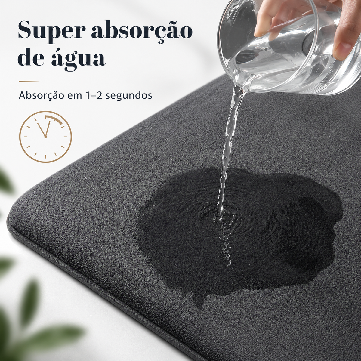 Tapete super absorvente para banheiro