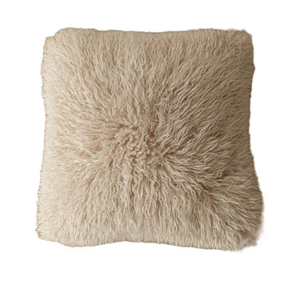 Capa de Almofada Jacquard bege com Borla 45x45cm - Decorativa Premium