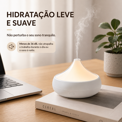 Difusor aromático em ambiente aconchegante e minimalista