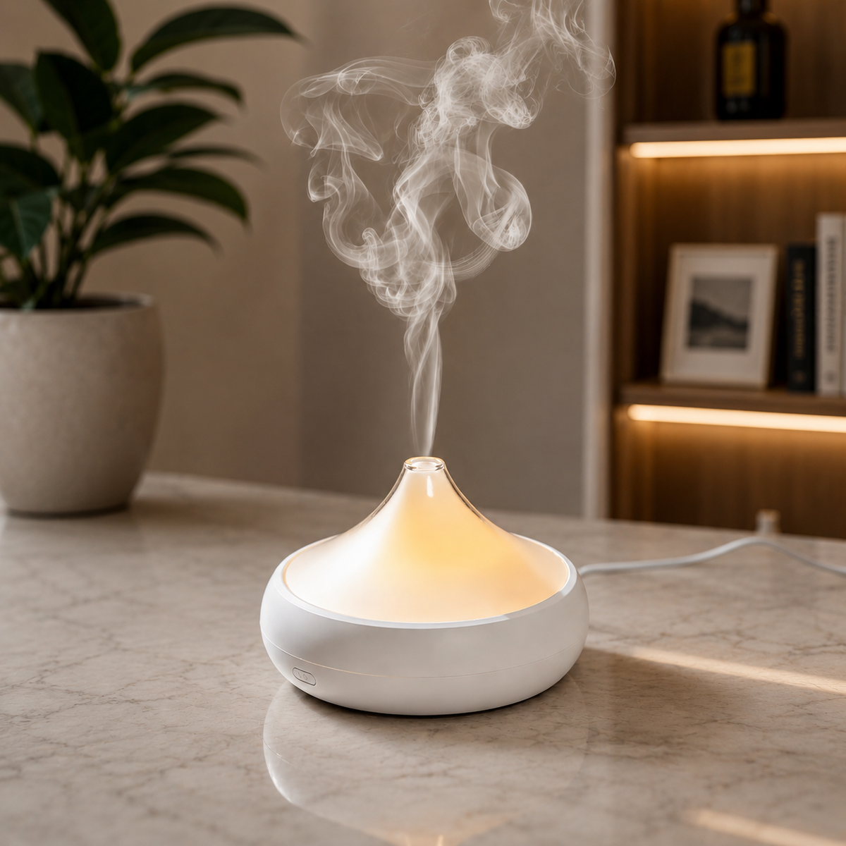 Difusor aromático USB com névoa fria para aromaterapia