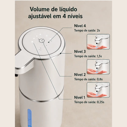 Dispenser automático com 4 níveis de dosagem de sabonete