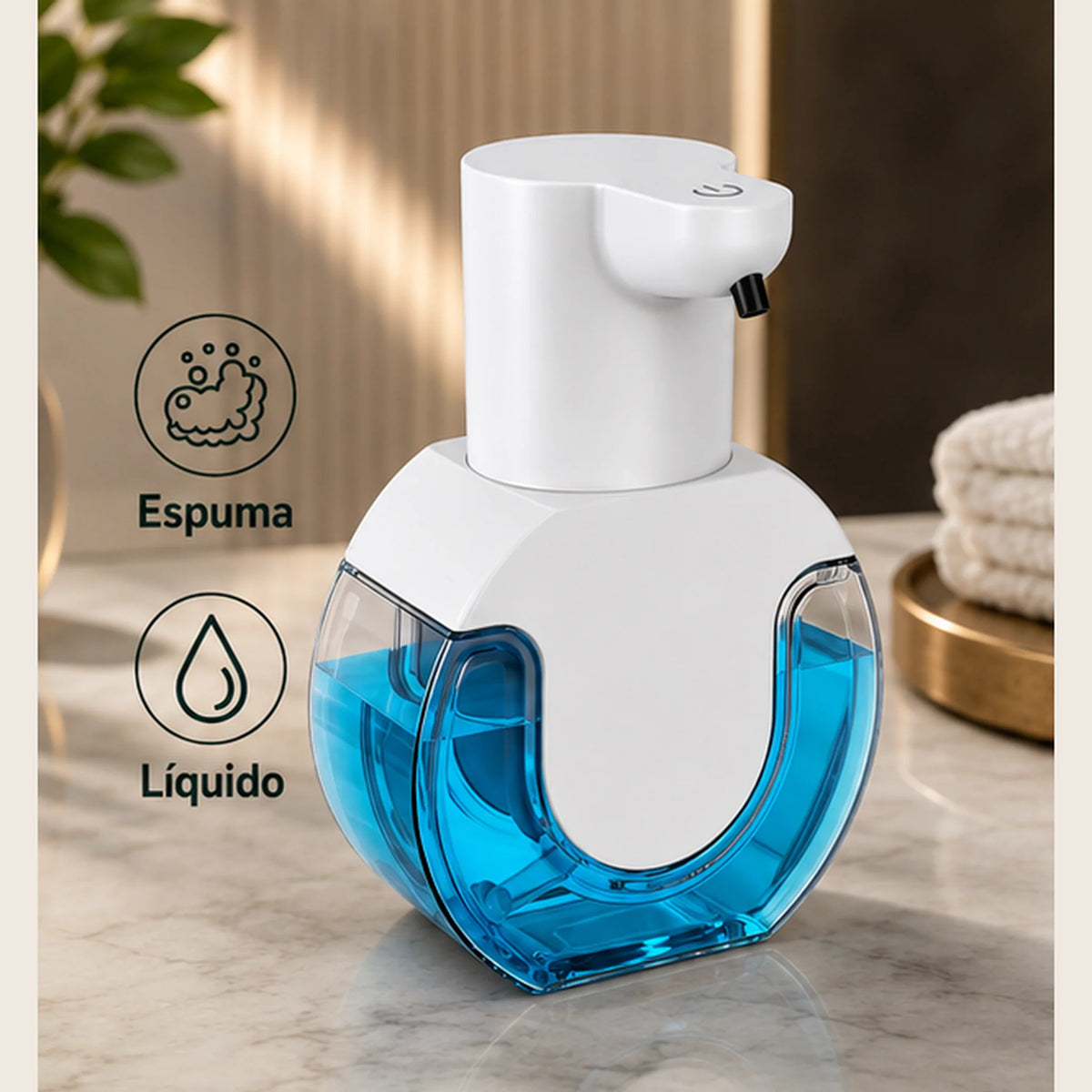 Dispenser automático de sabonete em espuma com capacidade de 380 ml