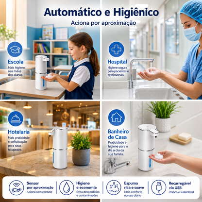 Aplicações do dispenser automático de sabonete em diferentes ambientes