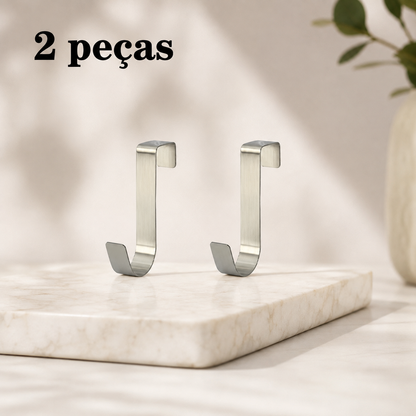 Gancho multiuso prateado em aço inox